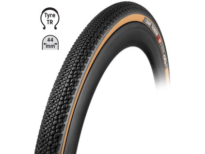 plášť TUFO Gravel THUNDERO HD 700x44C,bezd.črn-béž (Varianta použití: Gravel, rozměr: 700C, typ: patka - kevlar, šířka: 44 mm)