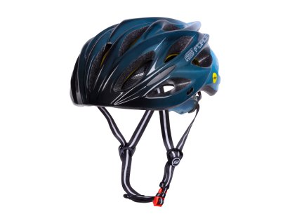 přilba na kolo FORCE BULL HUE MIPS černo-modrá (Velikost přilby S - M ( 55 - 58 cm))