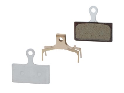 destičky brzdové SH G03A polymerové, s pružinkou (určení pro SHIMANO, materiál polymer/organické, chladič ne)