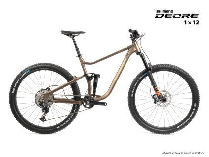Celoodpružené MTB 29" Lee Cougan Quest Shimano Deore 1x12 hnědozlatá matná