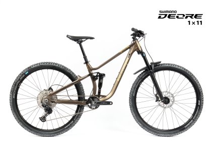 Celoodpružené kolo 29" Lee Cougan Quest Shimano Deore 1x11 hnědozlatá matná (VELIKOST RÁMU 19")