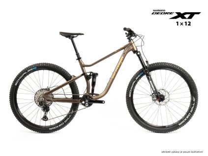 Celoodpružené kolo 29" Lee Cougan Quest Shimano XT 1x12 hnědozlatá matná (Velikost rámu 19")