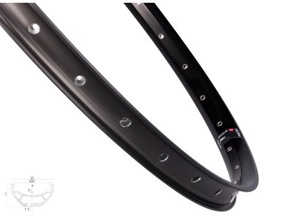 ráfek 29" MACH1 TRUCKY 30 DISC 622x30, černý (Počet děr 32 děr)