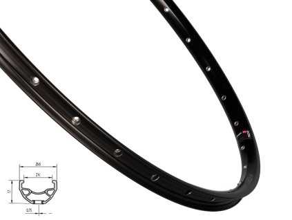 Ráfek 29" MACH1 KARMA DISC 622 x 21, 32 děr, černý