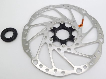 Shimano DEORE SM-RT64 brzdový kotouč 203mm Center Lock + závěrná matice
