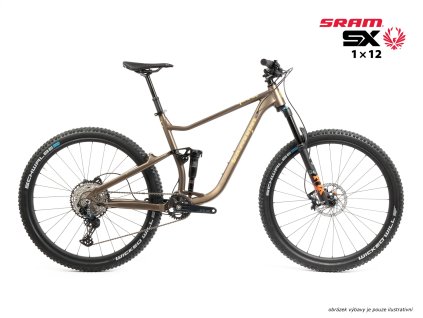 Celoodpružené MTB 29" Lee Cougan Quest Sram SX Eagle 1x12 hnědozlatá matná (Velikost rámu 19")