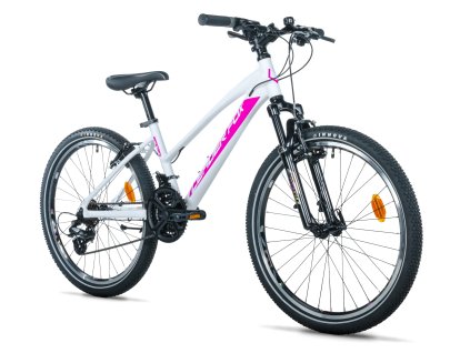Leader Fox Spider dívčí kolo 24" bílo růžová