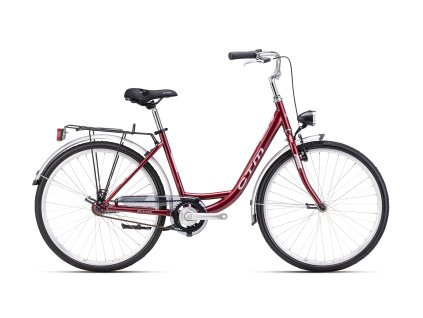 CTM OLIVIA 1.0 bordová perleť - cestovní dámské kolo