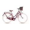 retro cestovní kolo CTM SUMMER 28 bordová perleť stříbrná