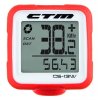 cyklopočítač bezdrátový CTM SILICONE ČERVENÝ