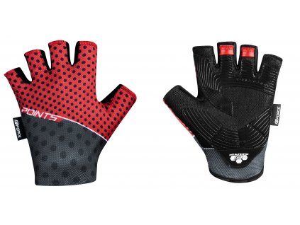 rukavice FORCE POINTS bez zapínání,červeno-črn L (velikost  L)