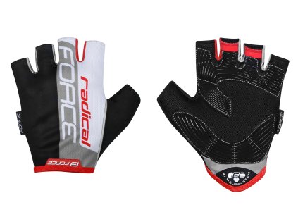 rukavice FORCE RADICAL, černo-bílo-červené M (velikost  M)