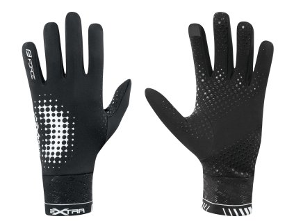 rukavice FORCE EXTRA, jaro-podzim, černé M (velikost  M)