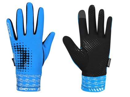 rukavice FORCE EXTRA jaro-podzim, modré M (velikost  M)