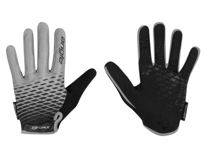 rukavice FORCE MTB ANGLE letní, šedo-černé M (velikost  M)