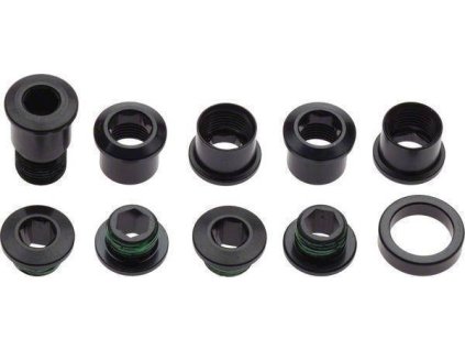 SRAM 11.6918.000.001 - SR CHAINRING BOLT KIT RED HB 5 ALUM BLK (Velikost Uni)