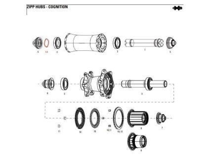 ZIPP 11.2018.032.003 - ZIPP AXLE WAVE SPRING COGNITION NSW (Velikost Uni)