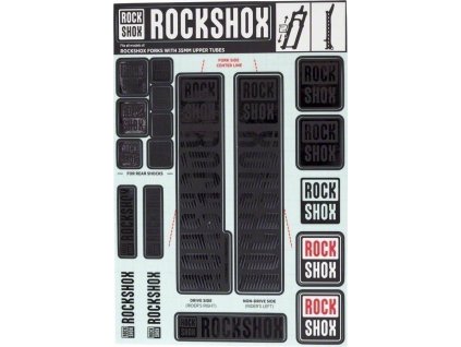 ROCK SHOX 11.4318.003.505 - ROCKSHOX DECAL KIT 35MM STEALTH (Velikost Uni)