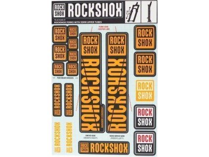 ROCK SHOX 11.4318.003.508 - ROCKSHOX DECAL KIT 35MM NE02 ORANGE (Velikost Uni)