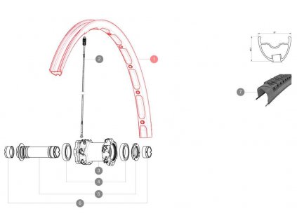 MAVIC MAVIC KIT FRONT RIM CROSSMAX XL 2015 26" (LV2310700) (Velikost Uni)