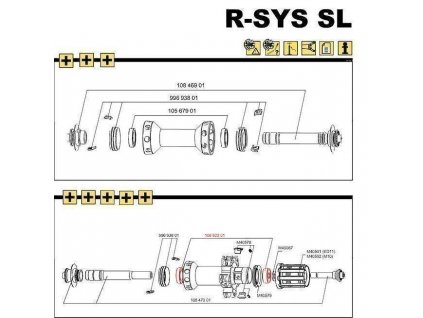 MAVIC REAR HUB QRM SL BEARINGS (L10682200) (Velikost Uni)