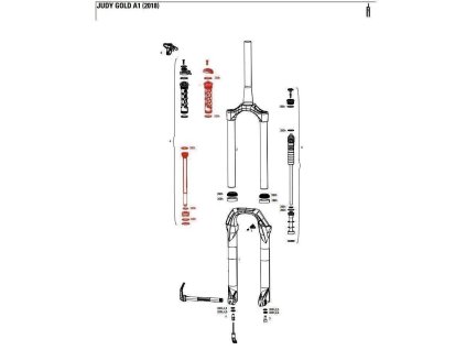 ROCK SHOX 11.4018.009.094 - ROCKSHOX DMPRINT RT JUDYG RL 120 CRN A1 (Velikost Uni)