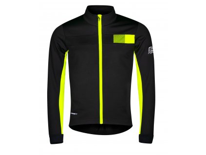 bunda F FROST softshell zimní, černo-fluo L