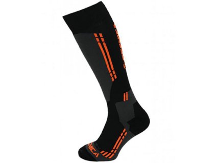 lyžařské ponožky TECNICA Competition ski socks, black/anthracite/orange