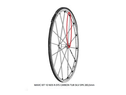 MAVIC KIT 10 NDS R-SYS CARBON TUB SILV SPK 283,5mm (L10795900) (Velikost Uni)