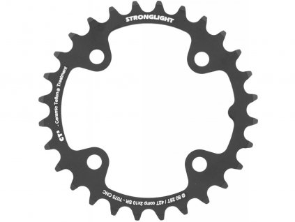 Stronglight CT2 MTB SRAM Chainring 10 speed 4 Arm 80 mm BCD black 28 tooth 55570 172883 1486140012