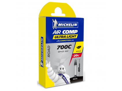 MICHELIN DUŠE AIR COMP ULTRALIGHT GAL-FV 60MM 700X18/25 (125000)