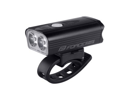 světlo přední FORCE DIVER 900 LM, USB, černé (umístění Přední, baterie USB dobíjecí, svítivost větší než 700LM)