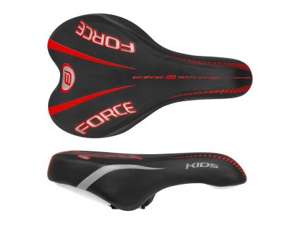 sedlo FORCE KIDS 16-20" dětské, černo-červené (určení dětské, ližiny plast)