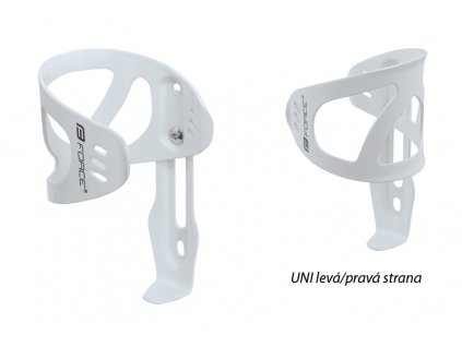 košík láhve FORCE UNI Al, bílý lesklý (materiál hliník, barva bílá)