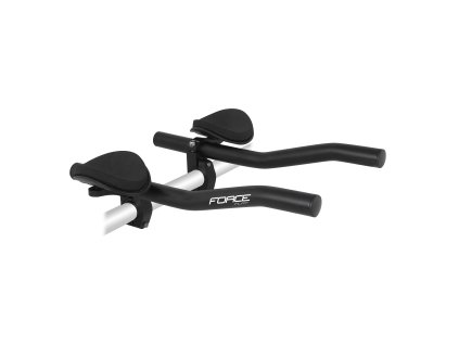 řídítka nástavce FORCE FLAT rovné Al, černé mat (typ časovka/triatlon, materiál hliník, průměr řidítek 31,8)