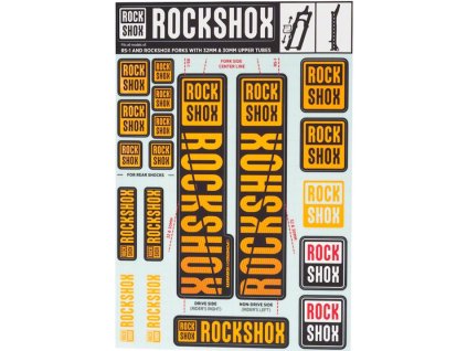 ROCK SHOX 11.4318.003.499 - ROCKSHOX DECAL KIT 30/32/RS1 NE02 ORANGE (Velikost Uni)