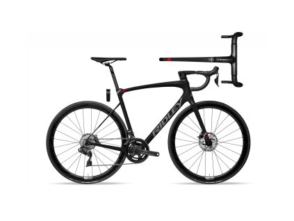 RIDLEY rámový set FENIX SLiC Black/Empress Grey Metallic/Candy Red Metallic (velikost S)