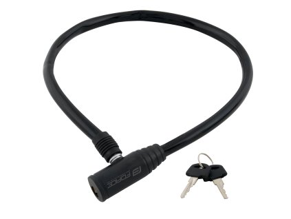 zámek F ECO klíčkový bez držáku 70cm/5mm, černý (typ klíčkový, držák ne)