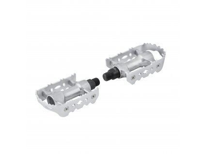 pedály FORCE 910 Al kuličková ložiska, stříbrné (typ klasické, materiál hliník)