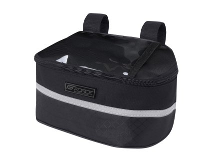 brašna na řídítka FORCE ROLLER, černá (umístění na řidítka)