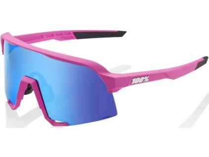 100% BRÝLE S3 Soft Tact Pink Hiper blue Multilayer