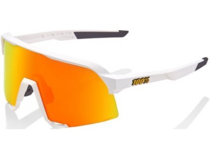 100% BRÝLE S3 Soft Tact White - Hiper Red Multilayer Mirror Lens