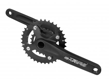 kliky FORCE TEN2.3+ Al 36/22z s osou 175mm, černé (typ osy integrovaná, počet zubů 36/22, délka kliky 175)