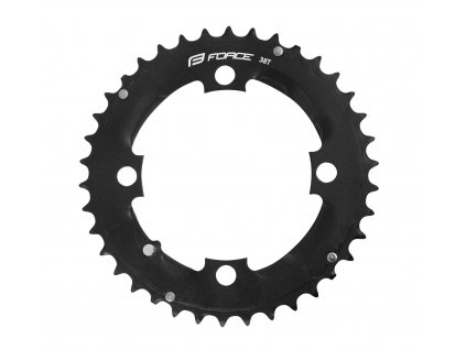 převodník 38z Al, pro kliky FORCE TEN2.3+ černý (počet zubů 38, určení 2-převodník)