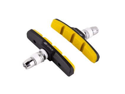 gumičky brzd F jednorázové, černo-žluté 70mm (určení MTB, typ se závitem)