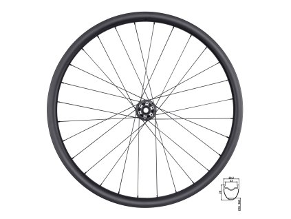 kolo přední MTB 29" FORCE TEAM KARBON 28 plášťové