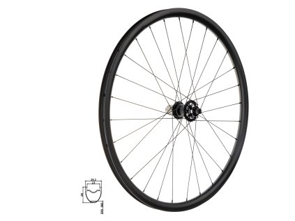 kolo zadní MTB 29" FORCE TEAM KARBON 28 plášťové