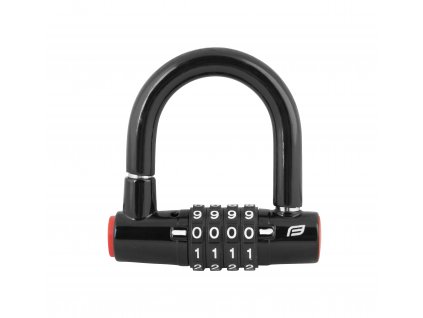 zámek FORCE MINI podkova 9cm x 8,7cm Fe, černý (Varianta držák: ne, průměr: 12 mm, typ uzamykání: kód, typ: podkova)