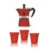 0003570 set Moka Red+3 bicchierini red ořez