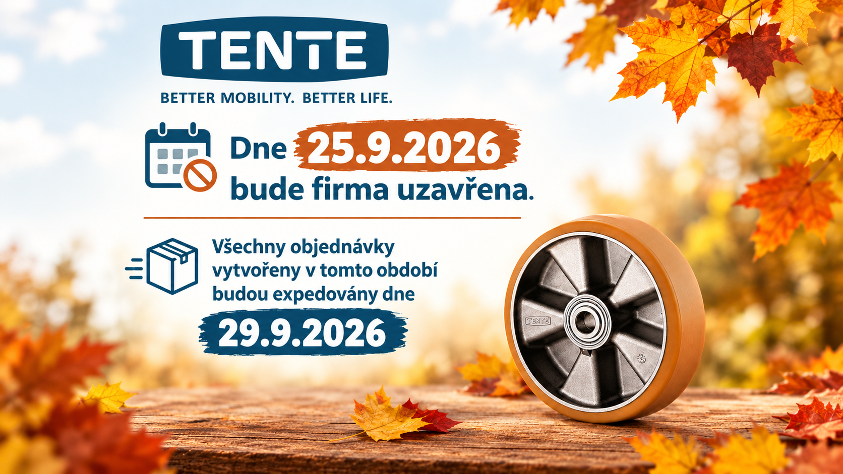 Informace o uzavření 25.9.2026